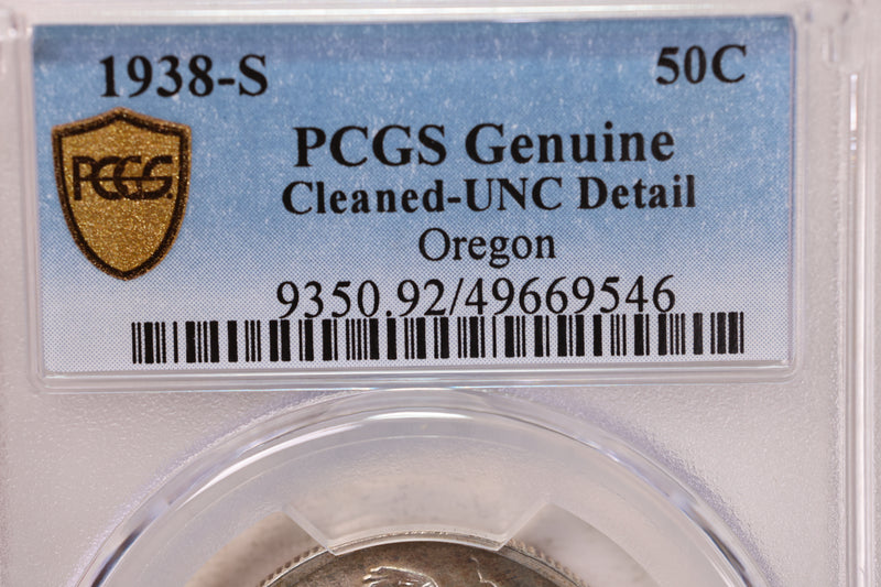 1938-S 50 Cent., Oregon., Commemorative., PCGS UNC Detail., Store