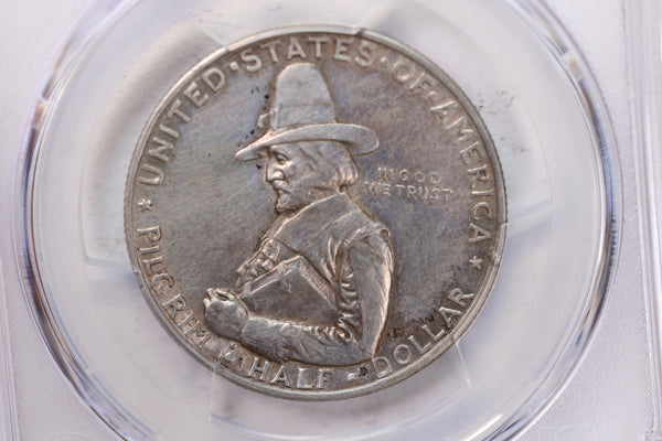 1920 50 Cent., Pilgrim., Commemorative., PCGS AU Detail., Store #2172