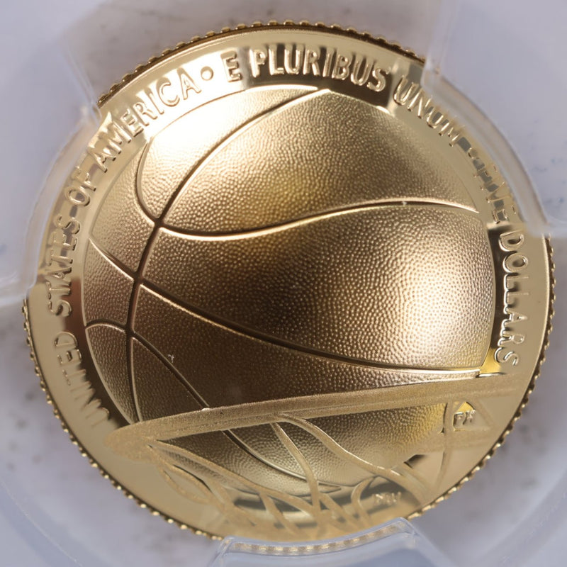 2020-W $5., Basketball Hall of Fame., Gold Commemorative., PCGS PR-70.,