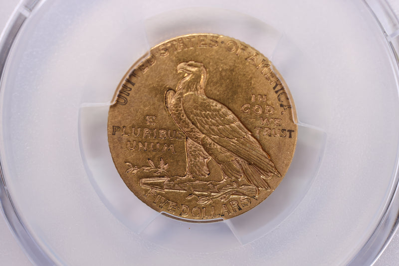 1909 $5 Gold Indian., 'Half Eagle'., PCGS XF Details., Store