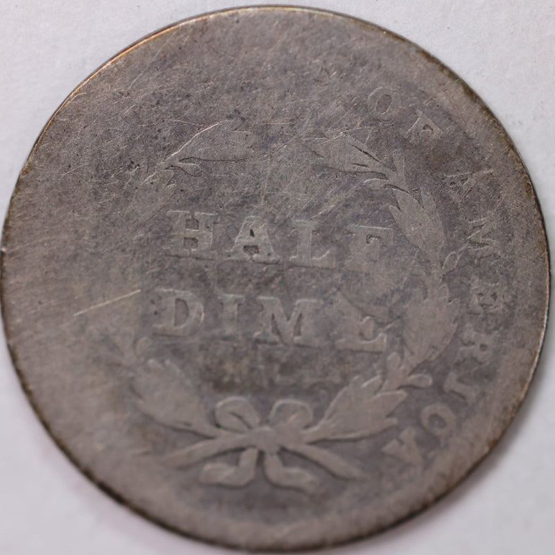 1837 Seated Half Dime, Very Good Circulated Coin, Store