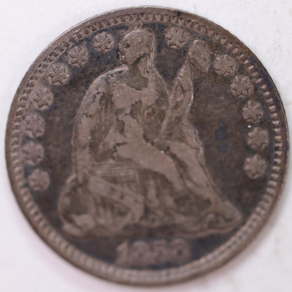 1858, Seated Half Dime, Extra Fine Circulated Coin, Store #M858.01