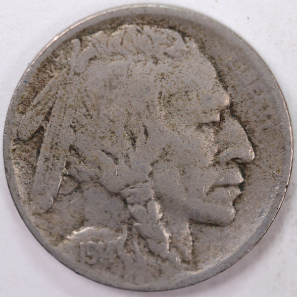 1914-S Buffalo Nickel, Fine Circulated Coin, Store Sale #N914S01