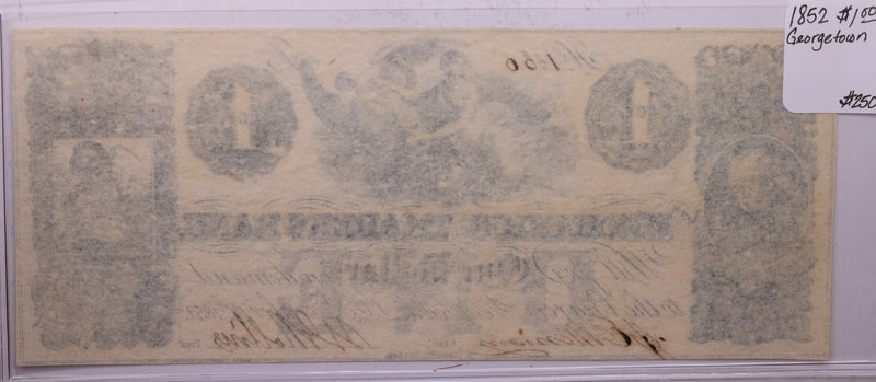 1851 $1, MECHANICS TRADERS BANK, Georgetown, D.C., STORE