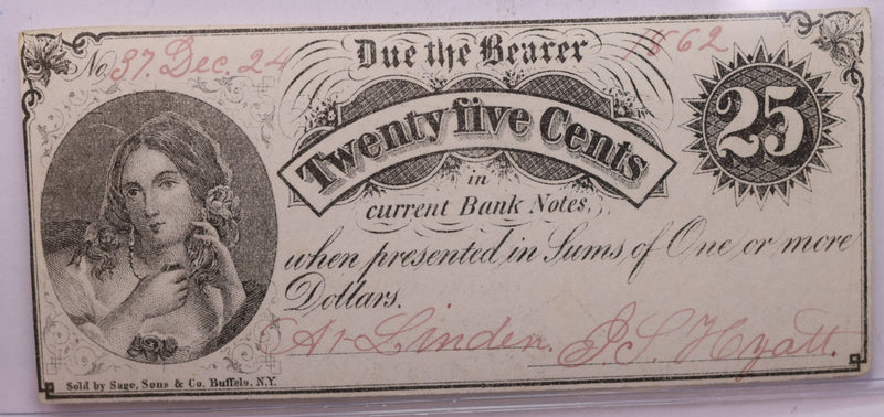 25 Cents, LINDEN SCRIPT., STORE