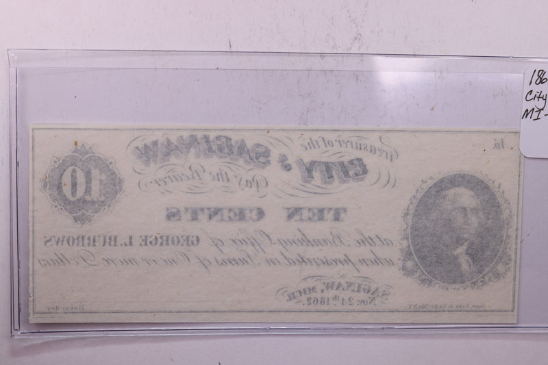 1862 10 Cent, City OF SAGINAW, MICHIGAN., STORE