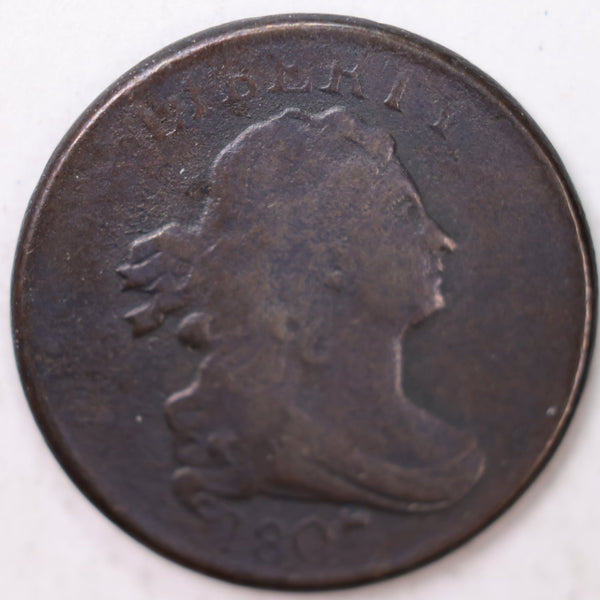 1807 Draped Bust Half Cent, Very Fine Circulated Coin. Store #B807.01