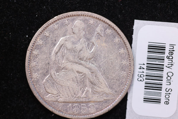 1858-O Seated Liberty Half Dollar, Affordable Collectible Circulated Coin, Store #14193