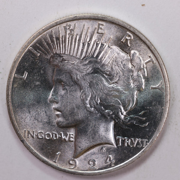 1924 Peace Silver Dollar., Gem Mint State Condition., Store Sale #9014