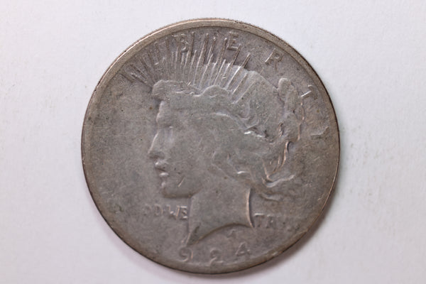 1924-S Peace Silver Dollar., Good Circulated Condition., Store Sale #9015