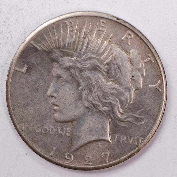 1927 Peace Silver Dollar., Extra Fine Circulated Coin., Store #9026