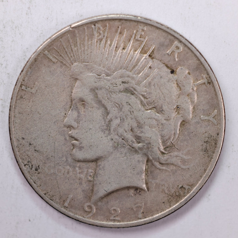 1927-D Peace Silver Dollar., Very Fine Circulated Coin., Store