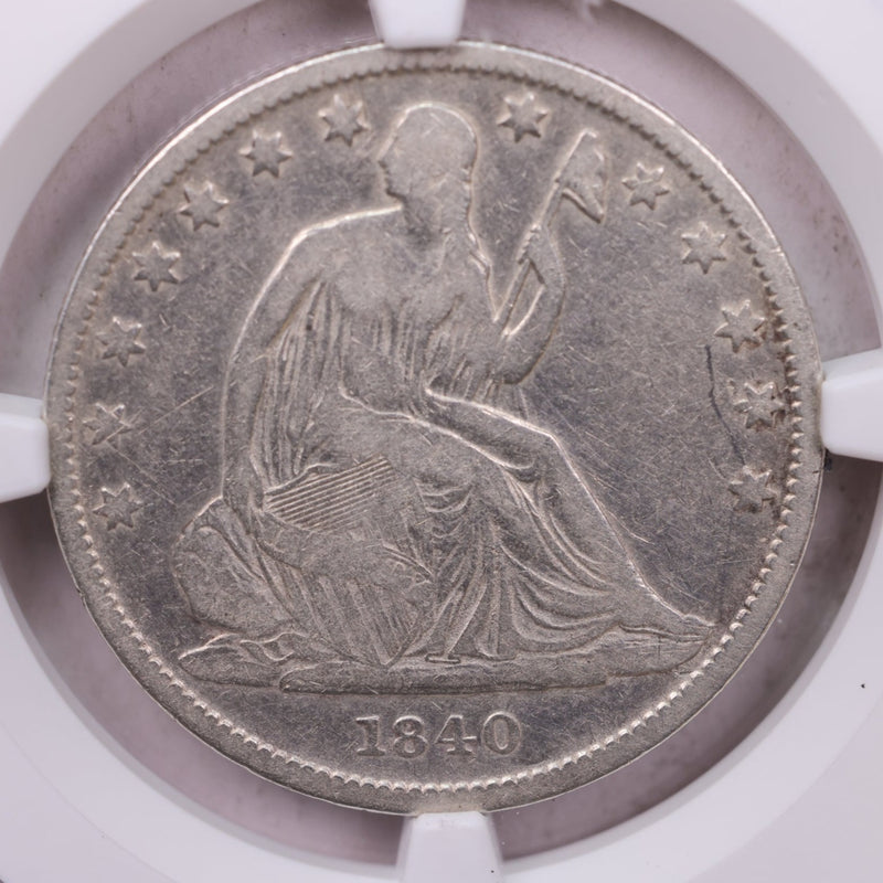 1840 (O) Seated Liberty Half Dollar., Med Letters., NGC VF20., Store