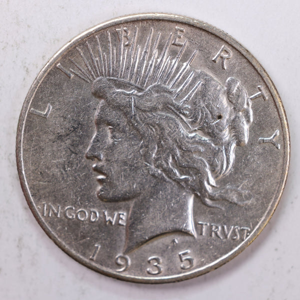 1935-S Peace Silver Dollar., Extra Fine Details Coin., Store #9038