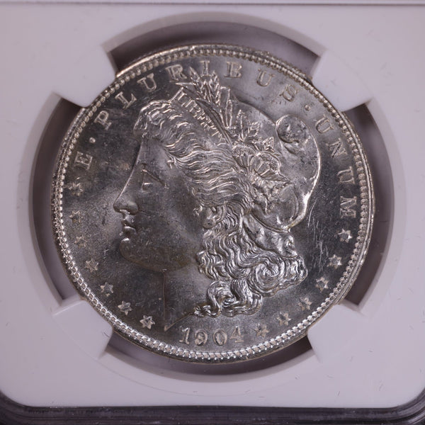 1904-O Morgan Silver Dollar., NGC MS-64., Uncirculated Coin., Store #9047