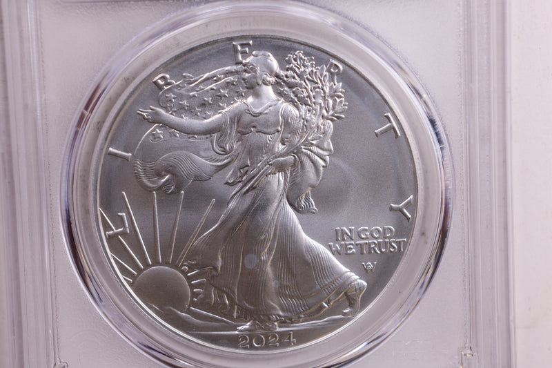 2024-W Burnished American Silver Eagle., PCGS SP-70., Store