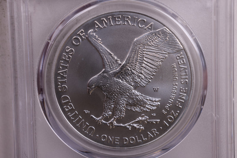 2024-W Burnished American Silver Eagle., PCGS SP-70., Store