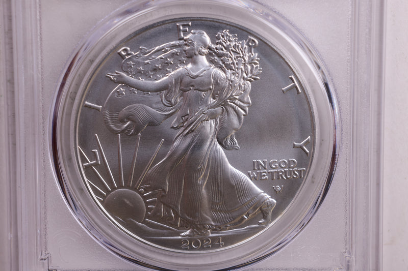 2024-W Burnished American Silver Eagle., PCGS SP-70., Store