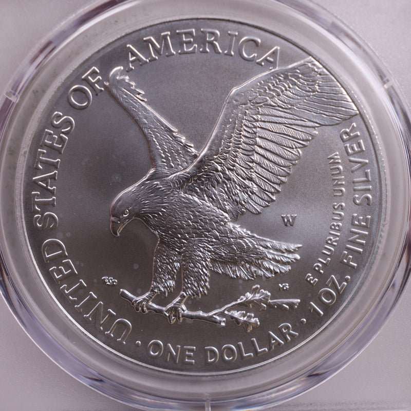 2024-W Burnished American Silver Eagle., PCGS SP-70., Store