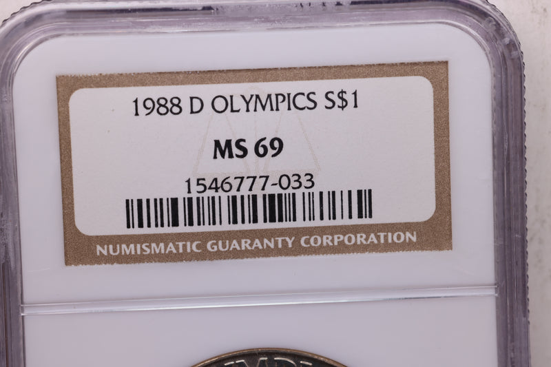 1988-D $1 OLYMPICS Commemorative., NGC Graded., Store