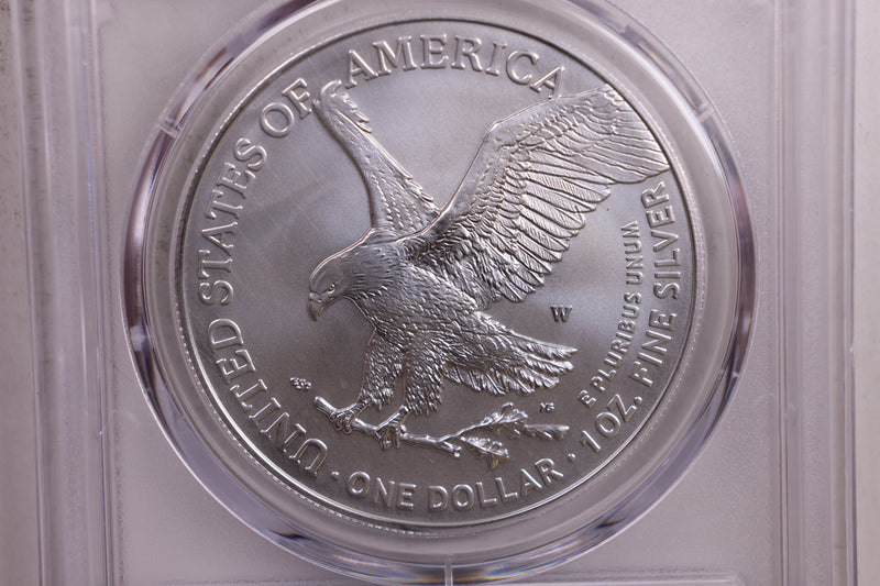 2023-W Burnished American Silver Eagle., PCGS SP-70., Store