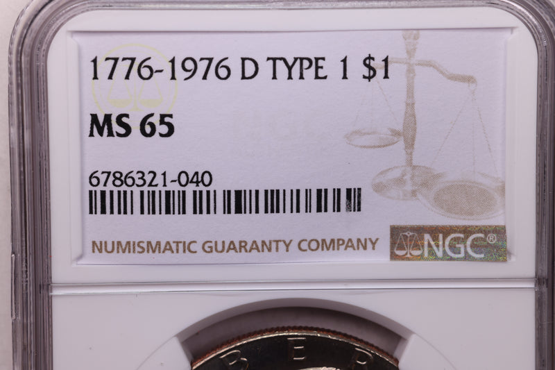 1976-D Eisenhower Dollar., NGC Graded., Store