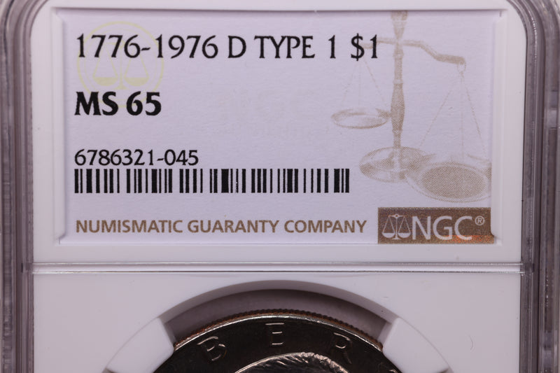 1976-D Eisenhower Dollar., NGC Graded., Store