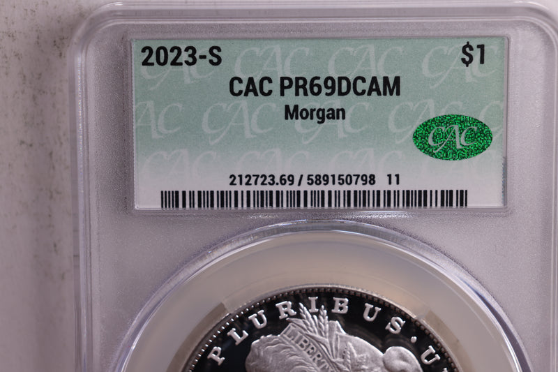 2023-S Proof Morgan Silver Commemorative., CAC Grading PR69., Store