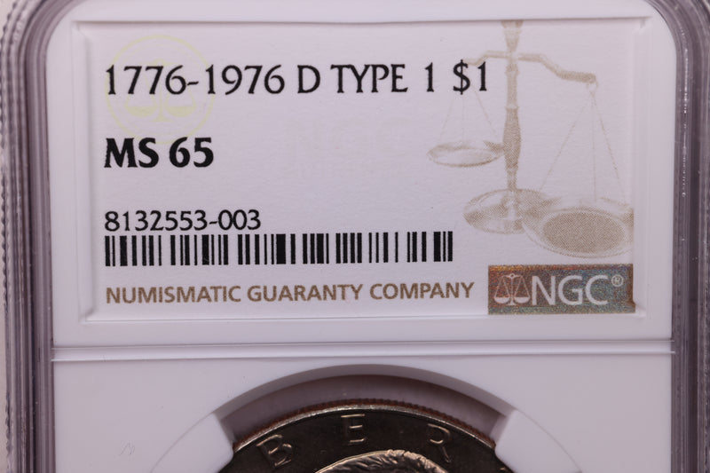 1976-D Eisenhower Dollar., NGC Graded., Store