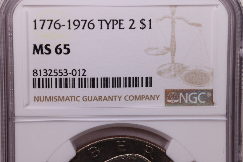 1976  Eisenhower Dollar., Type-2., NGC Graded., Store