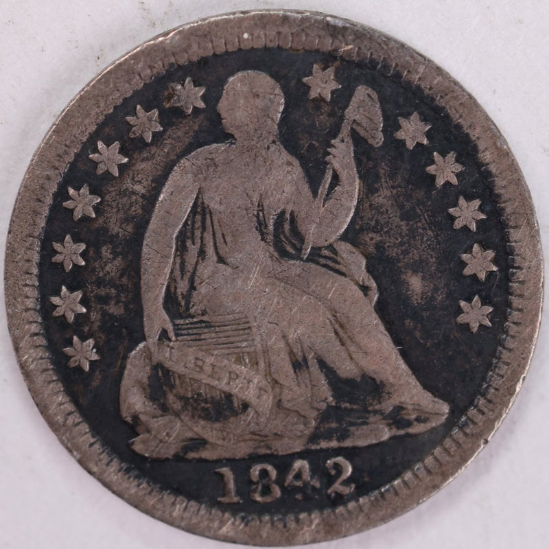 1842-O Seated Half Dime, Very Fine Circulated Coin, Store