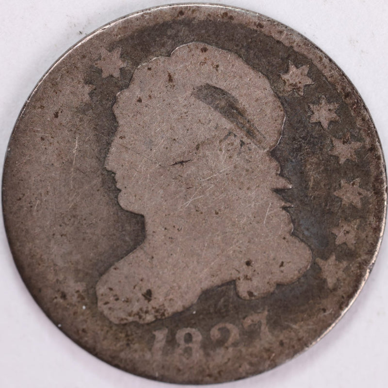 1827 Cap Bust Silver Dime, About Good Circulated Coin, Store