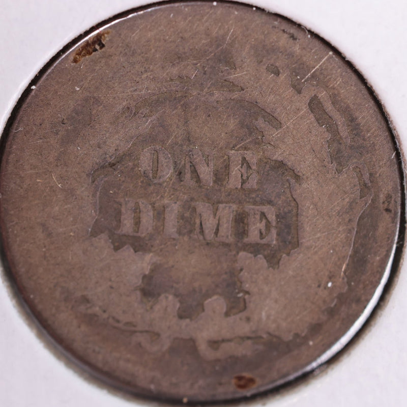 1876 Seated Liberty Silver Dime, Fine Circulated Coin, Store