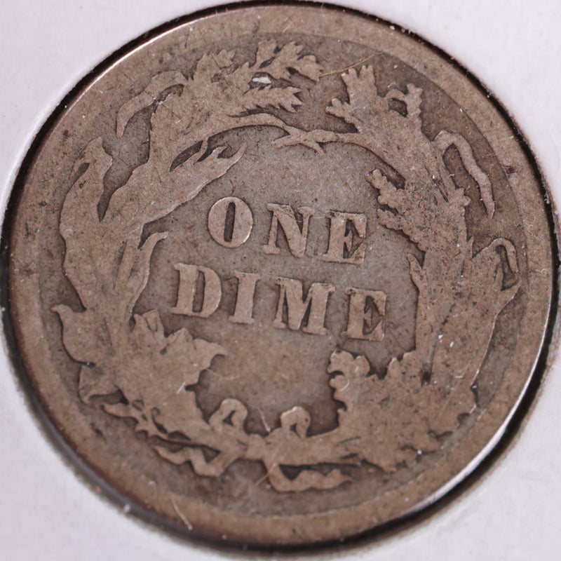 1883 Seated Liberty Silver Dime, Very Fine Circulated Coin, Store