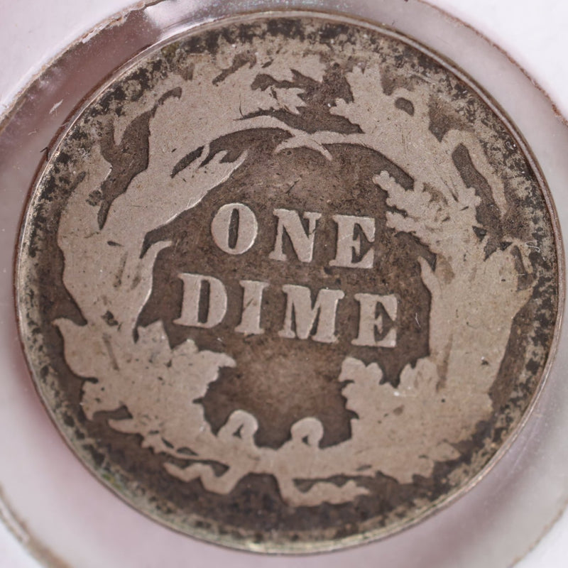 1884 Seated Liberty Silver Dime, Fine Circulated Coin, Store