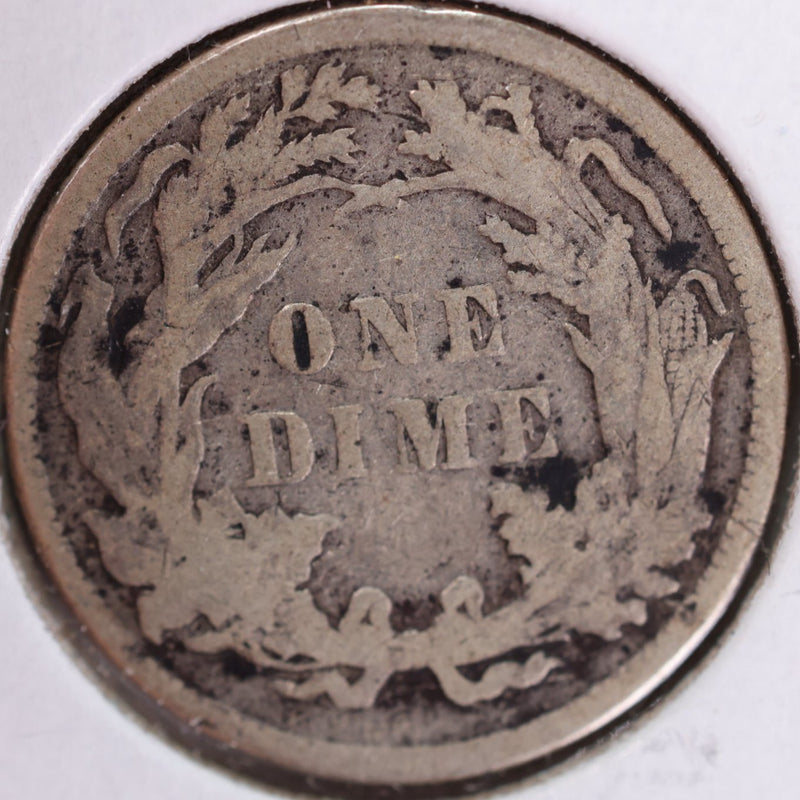 1887 Seated Liberty Silver Dime, Very Fine Circulated Coin, Store