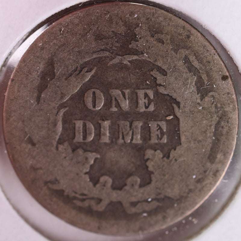 1889 Seated Liberty Silver Dime, Very Good Circulated Coin, Store