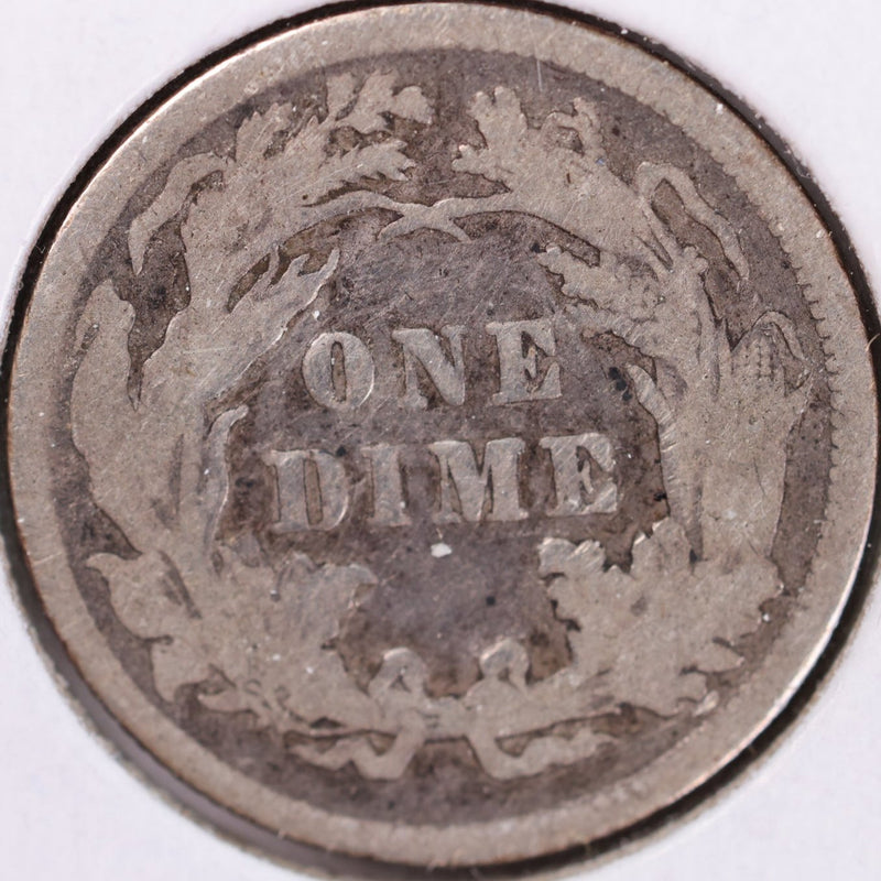 1891 Seated Liberty Silver Dime, Very Fine Circulated Coin, Store