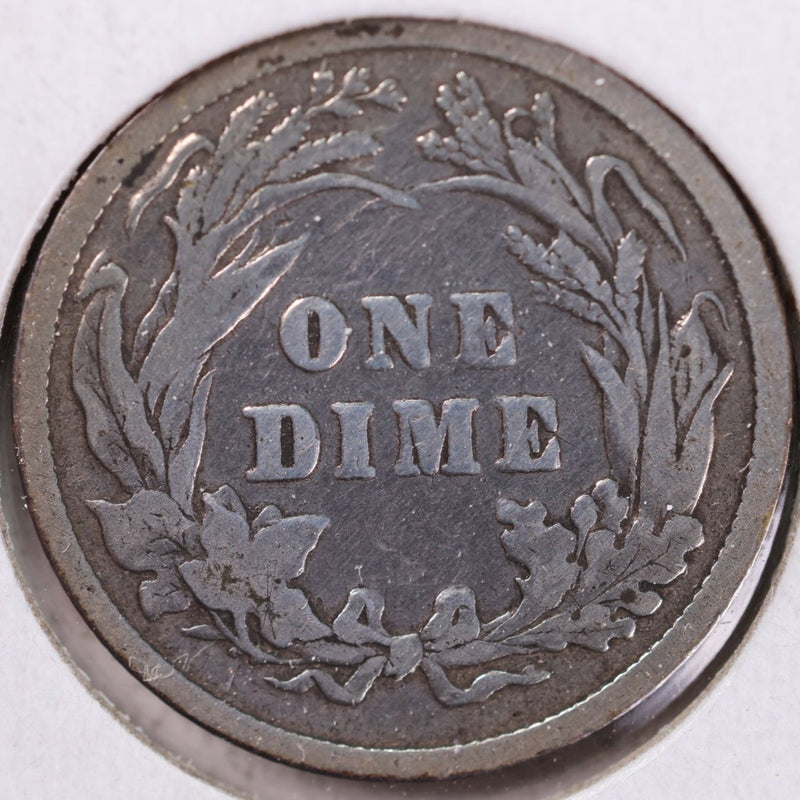 1892 Barber Silver Dime, Good Circulated Coin, Store