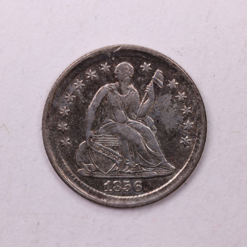 1856 Seated Liberty Half Dime., A.U. Coin., Store Sale