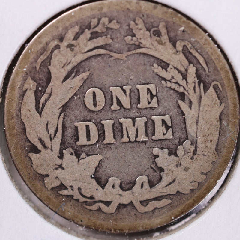 1901 Barber Silver Dime, Good Circulated Coin, Store