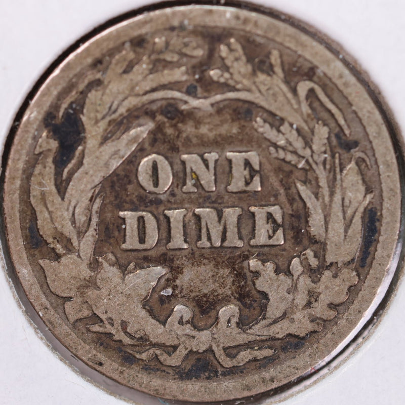 1903 Barber Silver Dime, Very Good Circulated Coin, Store