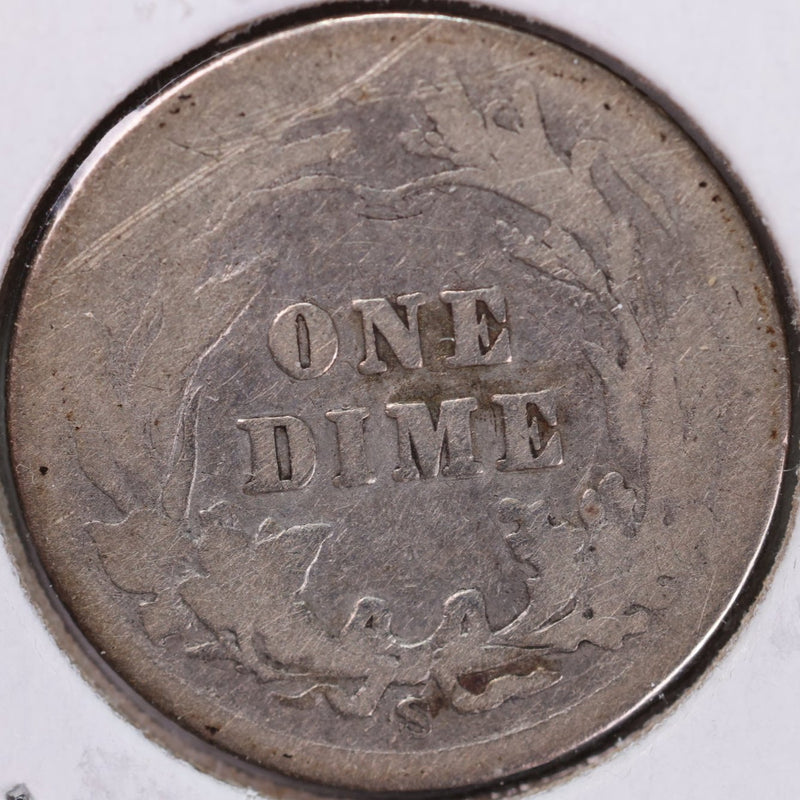 1904-S Barber Silver Dime, Good Circulated Coin, Store