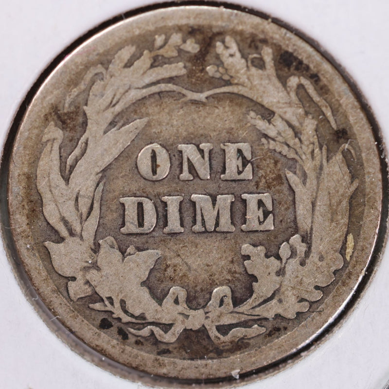 1906 Barber Silver Dime, Good Circulated Coin, Store