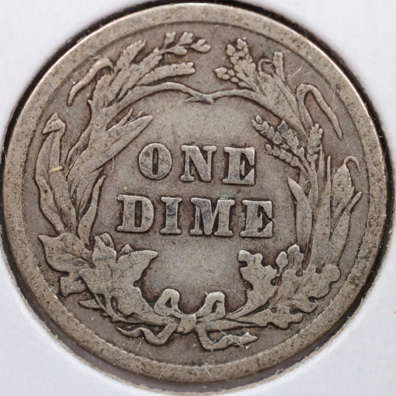 1911 Barber Silver Dime, Fine Circulated Coin, Store Sale