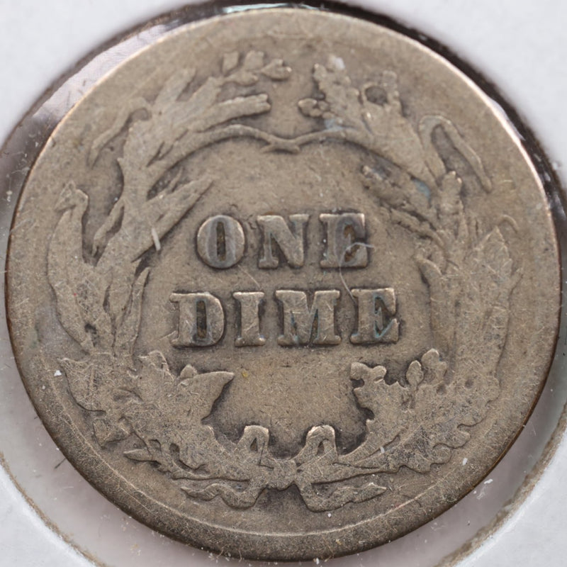 1911 Barber Silver Dime, Very Good Circulated Coin, Store Sale