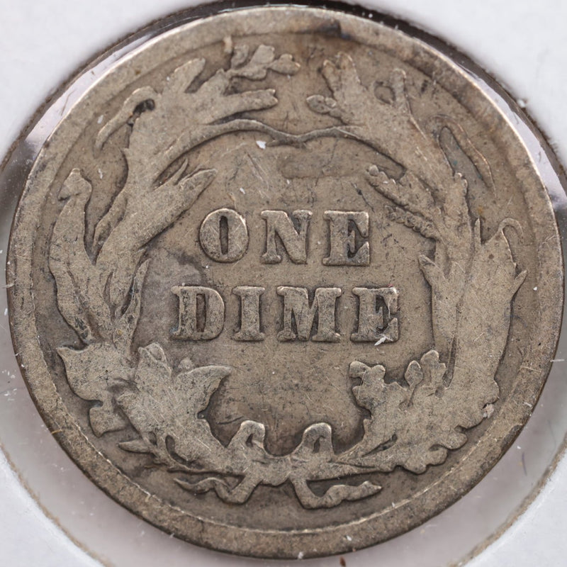 1911 Barber Silver Dime, Very Good Circulated Coin, Store Sale