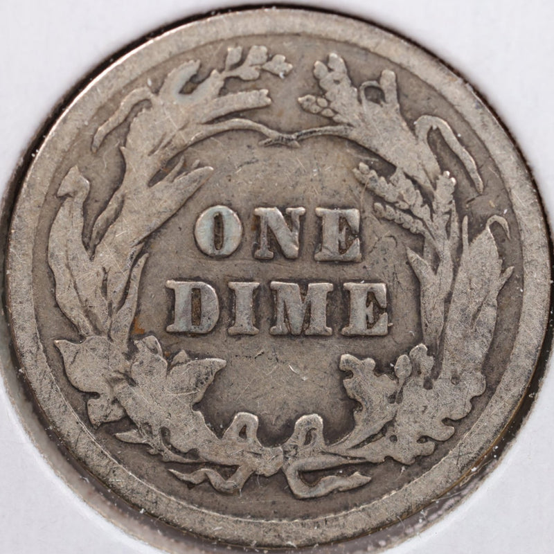 1911 Barber Silver Dime, Good Circulated Coin, Store Sale