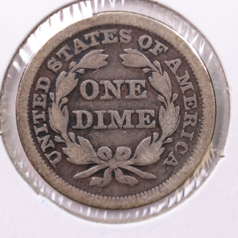 1852 Seated Liberty Silver Dime., V.F., Store Sale