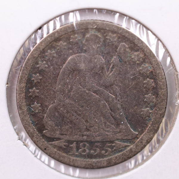 1855 Seated Liberty Silver Dime., V.F., Store Sale #18966